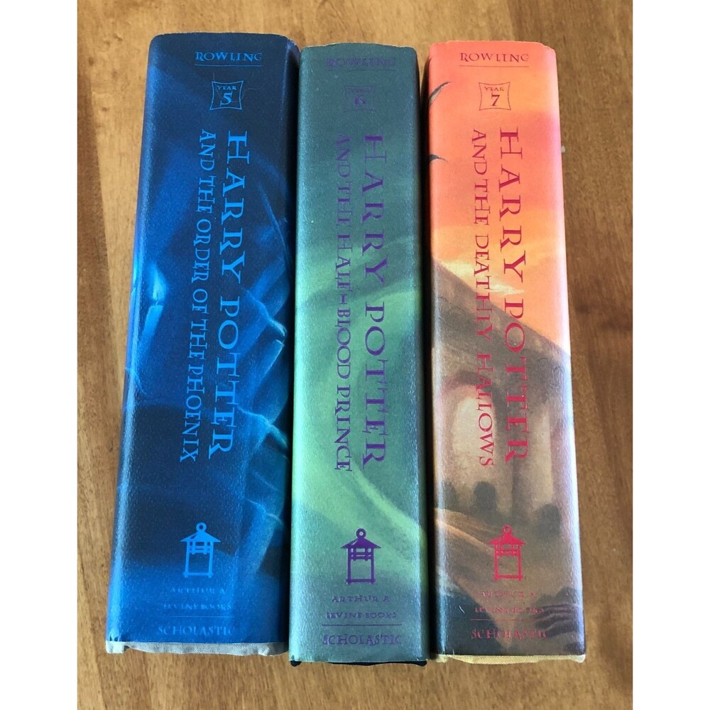 Harry Potter Lot of 3 Hardcover Book Set #5, 6, 7 DJ First American Edition - Picture 2 of 9